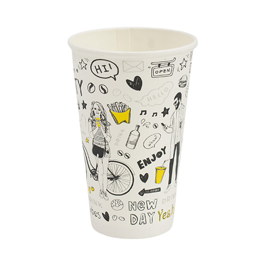 KUBEK PAP. NADRUK 400 ML (1893) NEW DAY + SUP MULTI